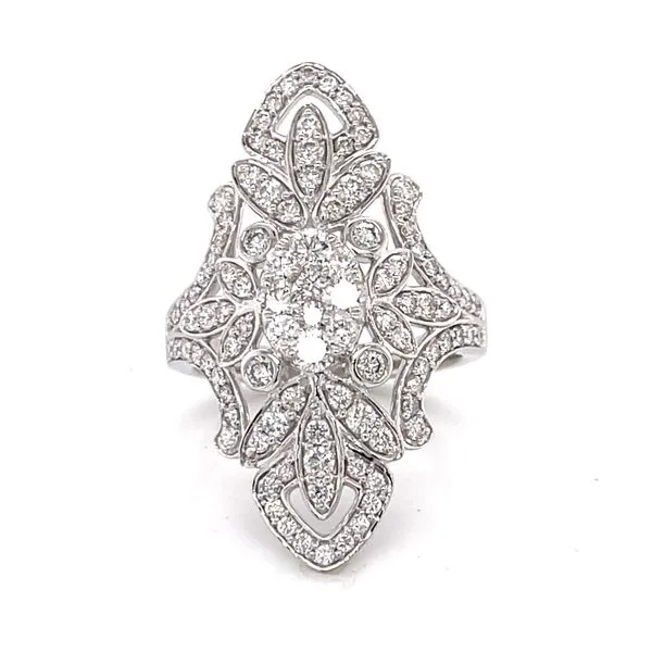 Oval Illusion Head Vintage Shield Ring Image 3 Bryan Jewelry Prattville, AL