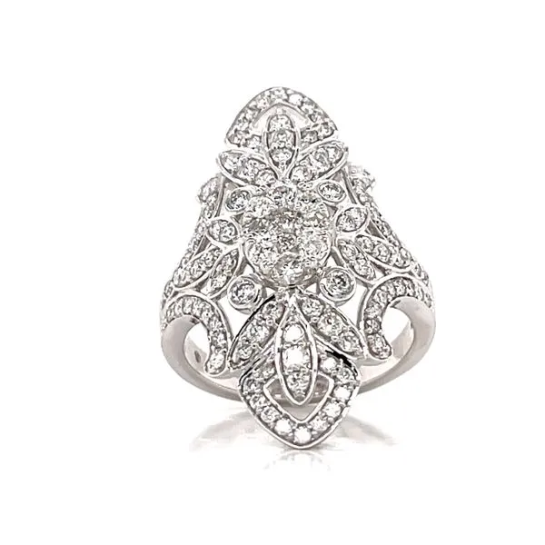 Oval Illusion Head Vintage Shield Ring Image 4 Bryan Jewelry Prattville, AL