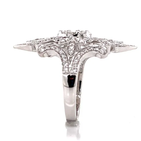 Oval Illusion Head Vintage Shield Ring Image 5 Bryan Jewelry Prattville, AL