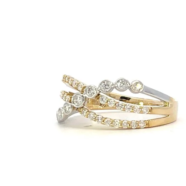 Bypass crossover diamond fashion ring 14ktt 1/2ctw Image 3 Bryan Jewelry Prattville, AL