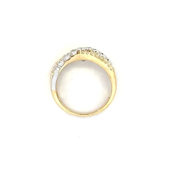 Bypass crossover diamond fashion ring 14ktt 1/2ctw Image 4 Bryan Jewelry Prattville, AL