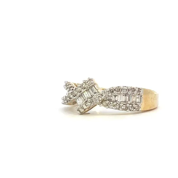 Baguette & Round diamond fashion band-14ky-.66ctw Image 3 Bryan Jewelry Prattville, AL