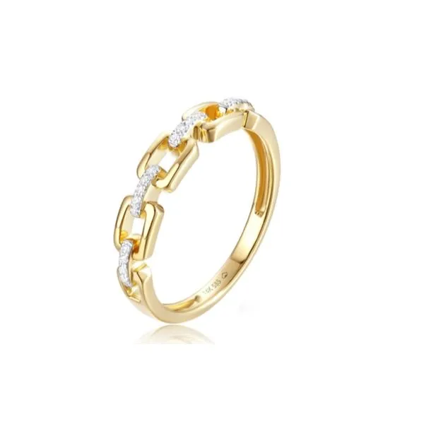 Diamond chain ring in 14ky Bryan Jewelry Prattville, AL