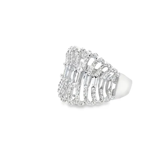 Beautiful 14k white gold Cigar Band Image 2 Bryan Jewelry Prattville, AL