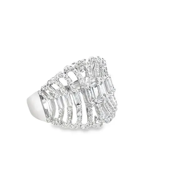 Beautiful 14k white gold Cigar Band Image 4 Bryan Jewelry Prattville, AL