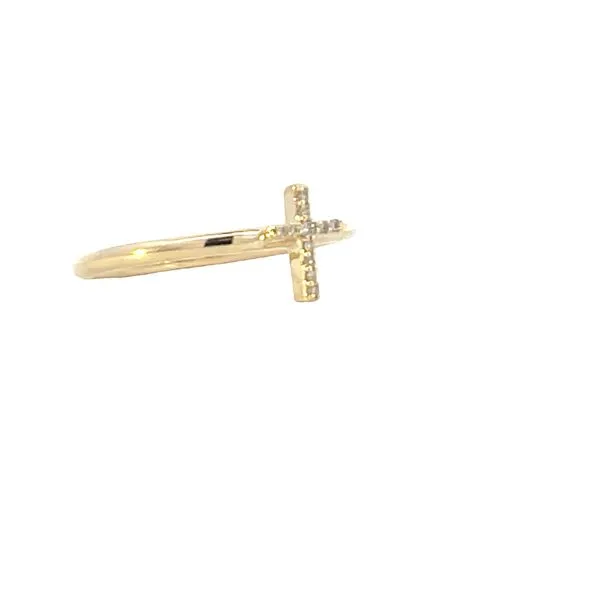 Petite Diamond Cross Ring Image 3 Bryan Jewelry Prattville, AL