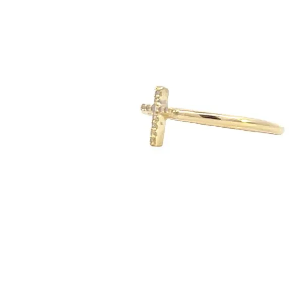 Petite Diamond Cross Ring Image 4 Bryan Jewelry Prattville, AL