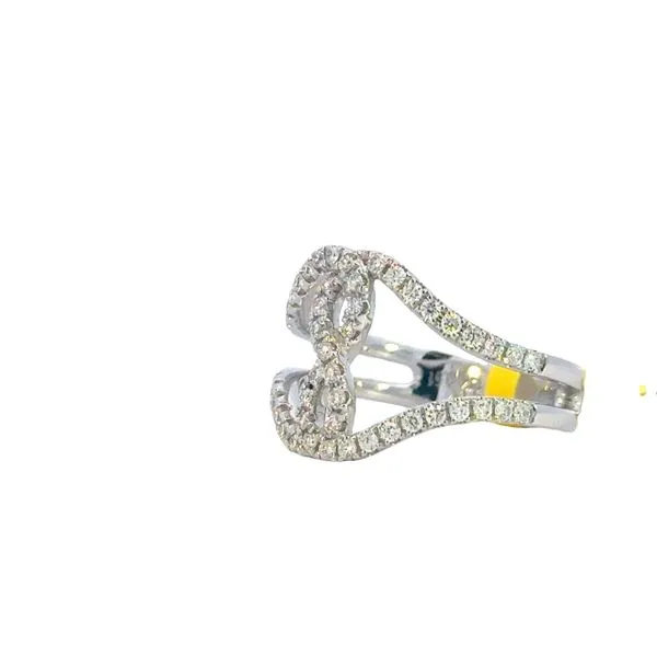 Elegant Infinity Diamond Ring in 14K White Gold Image 2 Bryan Jewelry Prattville, AL