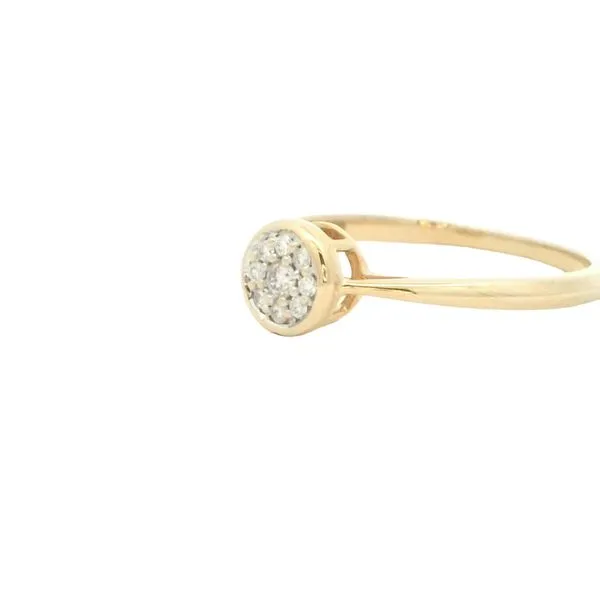 Pave' set Diamond Cluster in 14k yellow gold 1/10ctw Image 4 Bryan Jewelry Prattville, AL