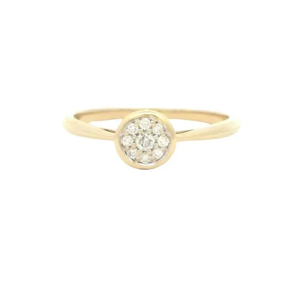 Pave' set Diamond Cluster in 14k yellow gold 1/10ctw Bryan Jewelry Prattville, AL