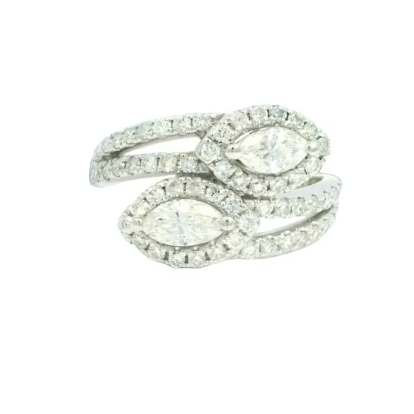 Bypass Halo Marquise Ring in 14kw Bryan Jewelry Prattville, AL