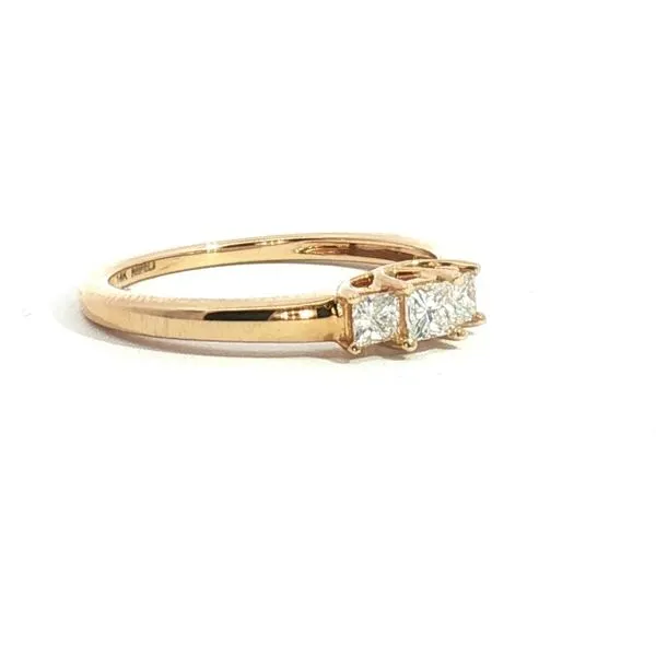 Princess Cut Three Stone Ring-14ky Image 2 Bryan Jewelry Prattville, AL