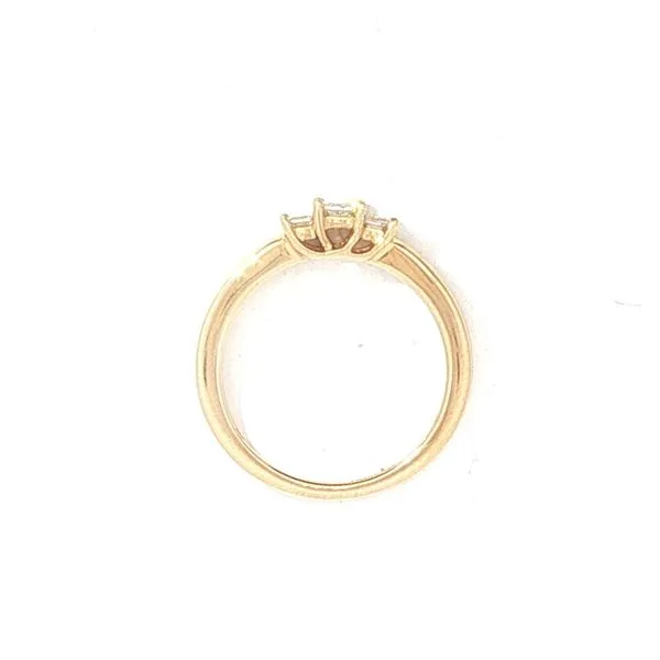 Princess Cut Three Stone Ring-14ky Image 5 Bryan Jewelry Prattville, AL