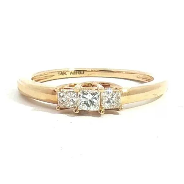 Princess Cut Three Stone Ring-14ky Bryan Jewelry Prattville, AL