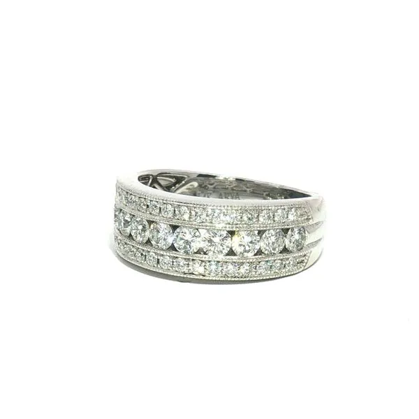 14kw Triple Row Diamond Band Image 3 Bryan Jewelry Prattville, AL