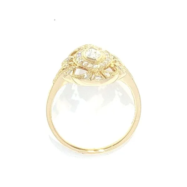 Vintage Style Marquise Diamond Ring in 14k Yellow Gold – .50ctw Image 4 Bryan Jewelry Prattville, AL