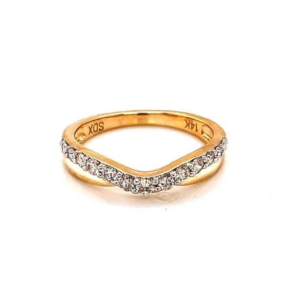 Stackable Look Contoured Diamond Band-14ky Image 3 Bryan Jewelry Prattville, AL