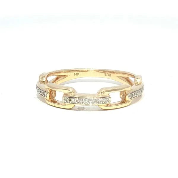 Linked in Luxury: The 14k Yellow Gold .10ctw Diamond Ring Bryan Jewelry Prattville, AL