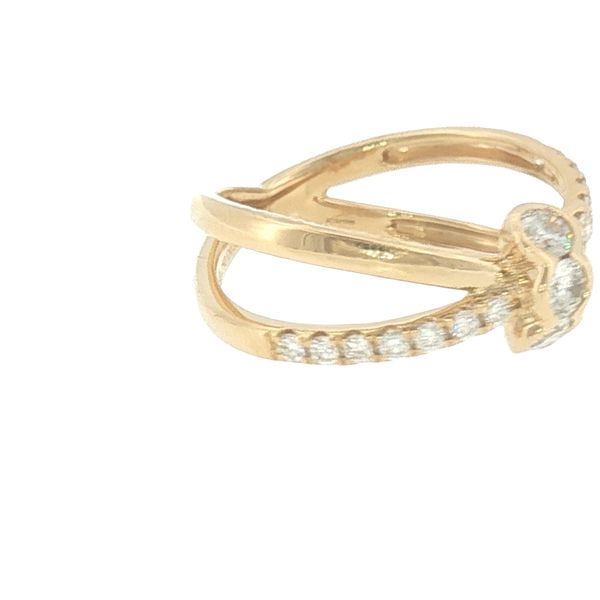 Golden Radiance: Diamond Crossover Fashion Ring Image 2 Bryan Jewelry Prattville, AL