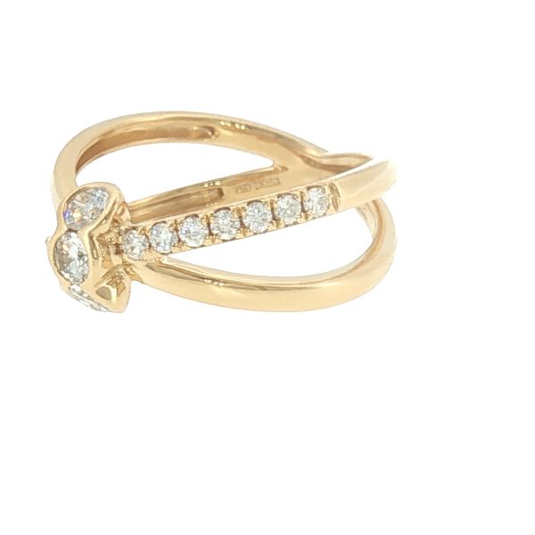 Golden Radiance: Diamond Crossover Fashion Ring Image 3 Bryan Jewelry Prattville, AL