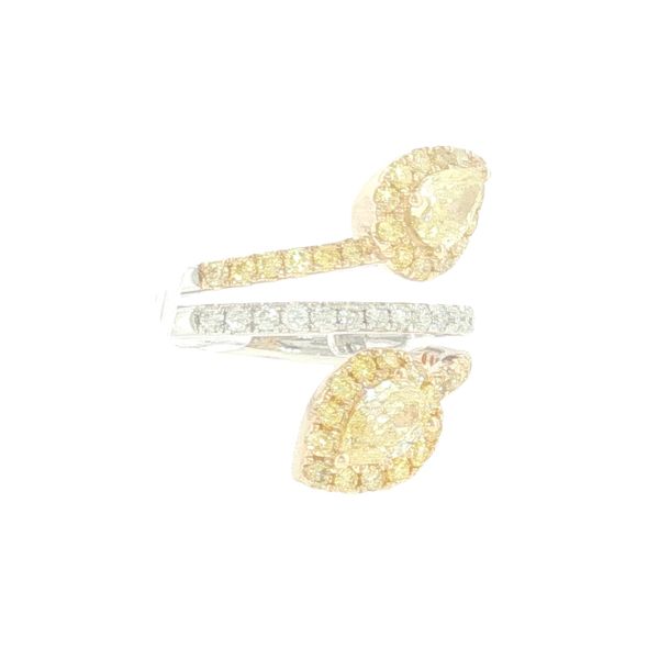 Golden Radiance: Two-Stone Yellow Diamond Bypass Ring Image 2 Bryan Jewelry Prattville, AL