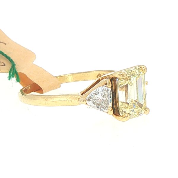 Estate Fancy Yellow Diamond Ring Image 2 Bryan Jewelry Prattville, AL