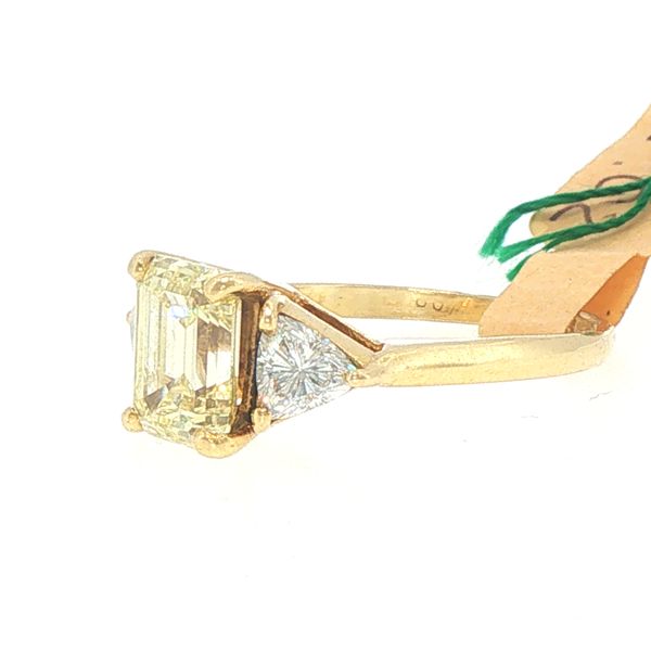 Estate Fancy Yellow Diamond Ring Image 3 Bryan Jewelry Prattville, AL