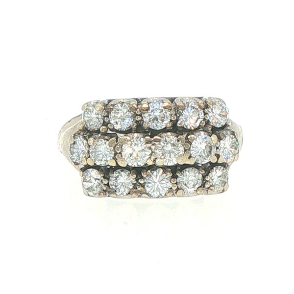 Estate Three Row Diamond Ring Bryan Jewelry Prattville, AL