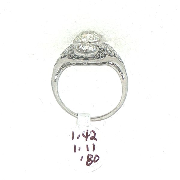 Art Deco Three Stone Diamond Ring Image 5 Bryan Jewelry Prattville, AL