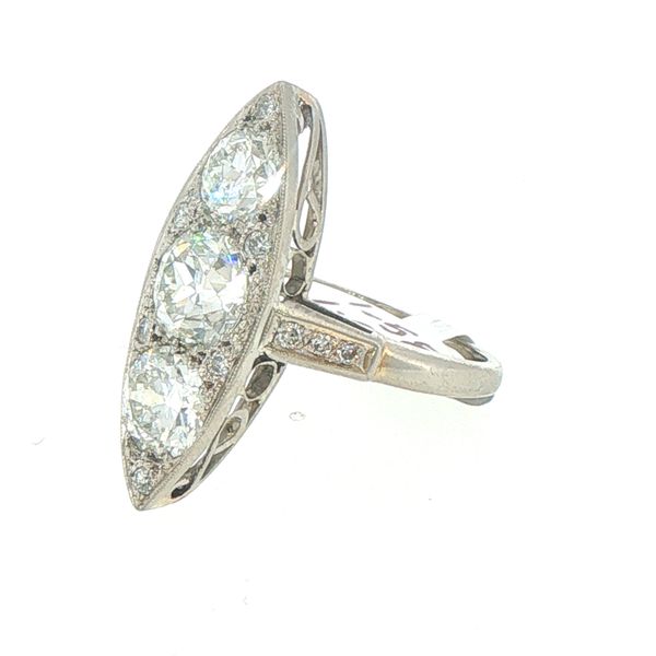 Art Deco Navette Diamond Ring Image 3 Bryan Jewelry Prattville, AL