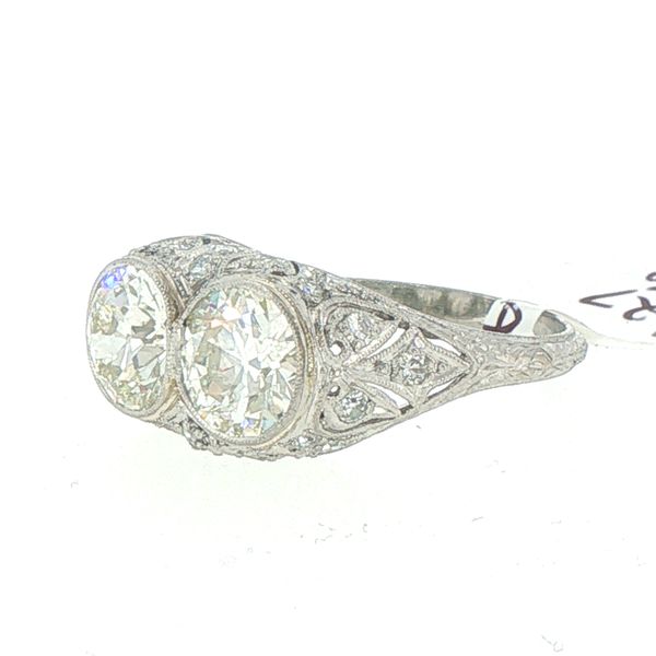 Art Deco Two Stone Diamond Ring Image 3 Bryan Jewelry Prattville, AL