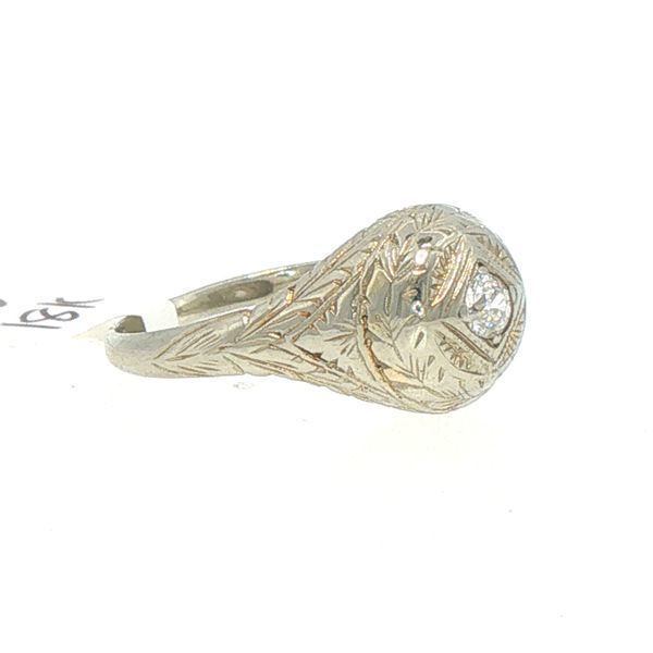 Estate Art Deco European Cut Diamond Ring Image 2 Bryan Jewelry Prattville, AL