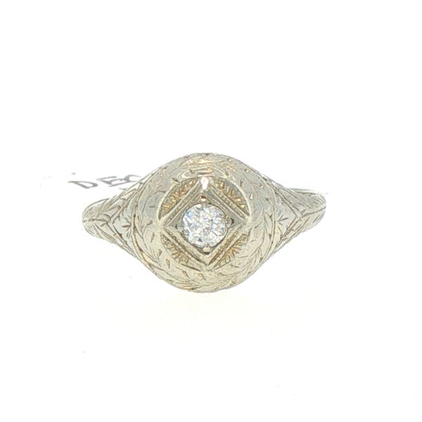 Estate Art Deco European Cut Diamond Ring Bryan Jewelry Prattville, AL