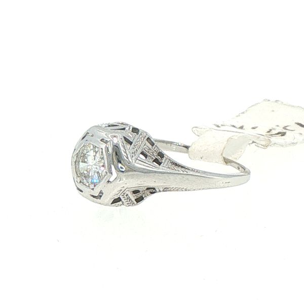Estate Art Deco Diamond Solitaire Ring Image 3 Bryan Jewelry Prattville, AL