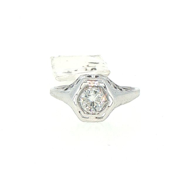 Estate Art Deco Diamond Solitaire Ring Bryan Jewelry Prattville, AL