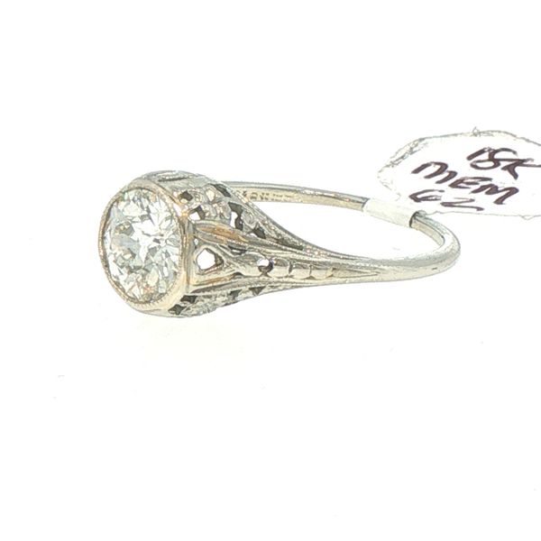 Estate Antique Art Deco Diamond Solitaire Ring Image 3 Bryan Jewelry Prattville, AL