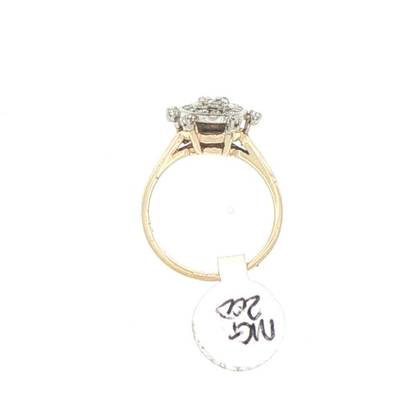 Estate Two-Tone Diamond Cluster Ring Image 5 Bryan Jewelry Prattville, AL