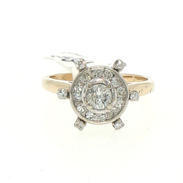 Estate Two-Tone Diamond Cluster Ring Bryan Jewelry Prattville, AL