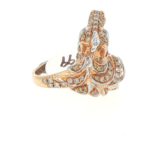 Estate Diamond Horse Head Ring with Ruby Eyes Image 3 Bryan Jewelry Prattville, AL