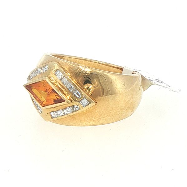 Golden Geometry Estate Sapphire Ring Image 3 Bryan Jewelry Prattville, AL