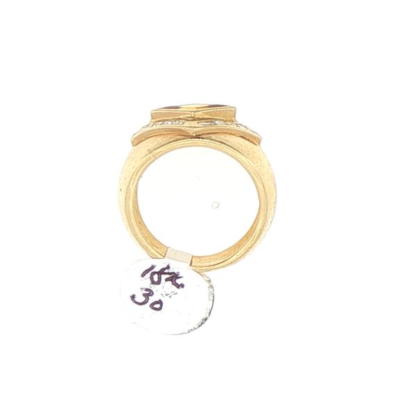 Golden Geometry Estate Sapphire Ring Image 5 Bryan Jewelry Prattville, AL
