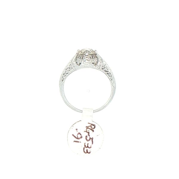 Antique Filigree Diamond Solitaire Ring Image 5 Bryan Jewelry Prattville, AL