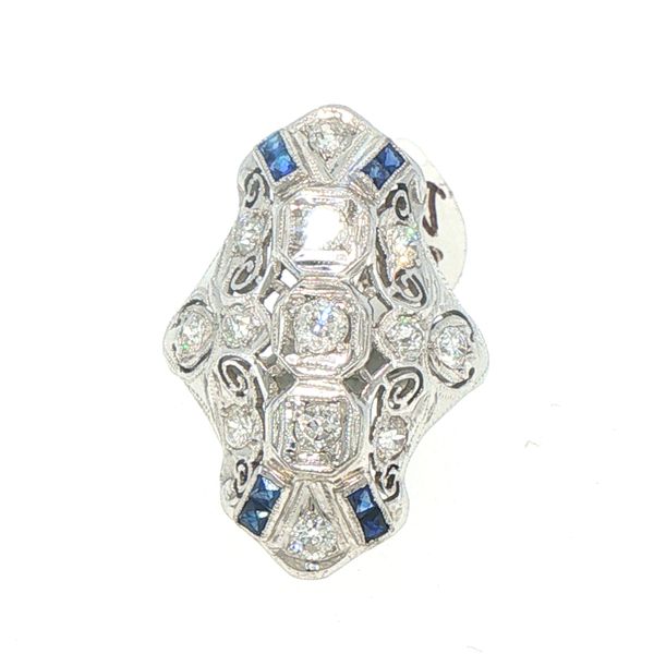 Art Deco Sapphire & Diamond Dinner Ring Bryan Jewelry Prattville, AL