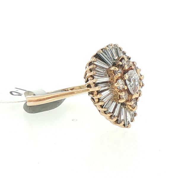 Pear Diamond Ballerina Estate Ring Image 2 Bryan Jewelry Prattville, AL