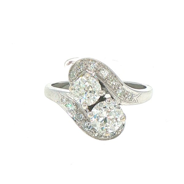 Estate Retro Period Two Stone Diamond Ring Bryan Jewelry Prattville, AL