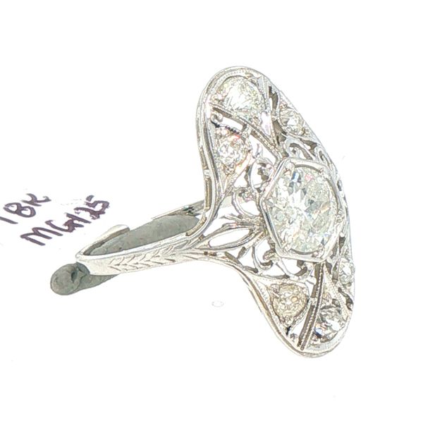 Estate Art Deco Diamond Filigree Dinner Ring Image 2 Bryan Jewelry Prattville, AL