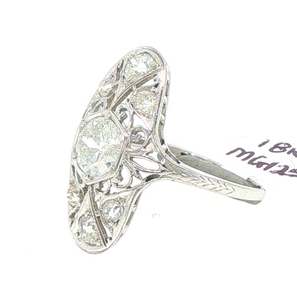 Estate Art Deco Diamond Filigree Dinner Ring Image 3 Bryan Jewelry Prattville, AL
