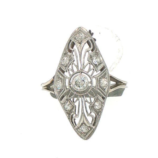 Estate Art Deco Nine Diamond Dinner Ring Bryan Jewelry Prattville, AL