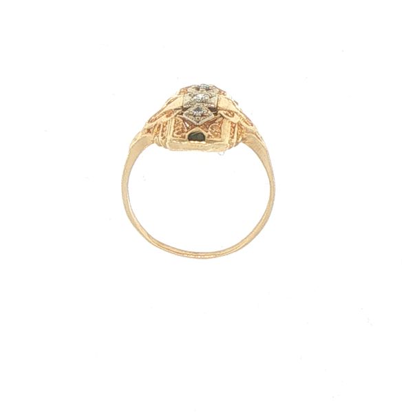 Estate Yellow Gold Diamond Filigree Ring Image 5 Bryan Jewelry Prattville, AL