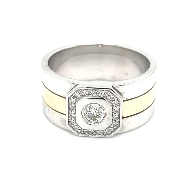 Men's 14ktt Diamond Ring with Octagon Frame Bryan Jewelry Prattville, AL